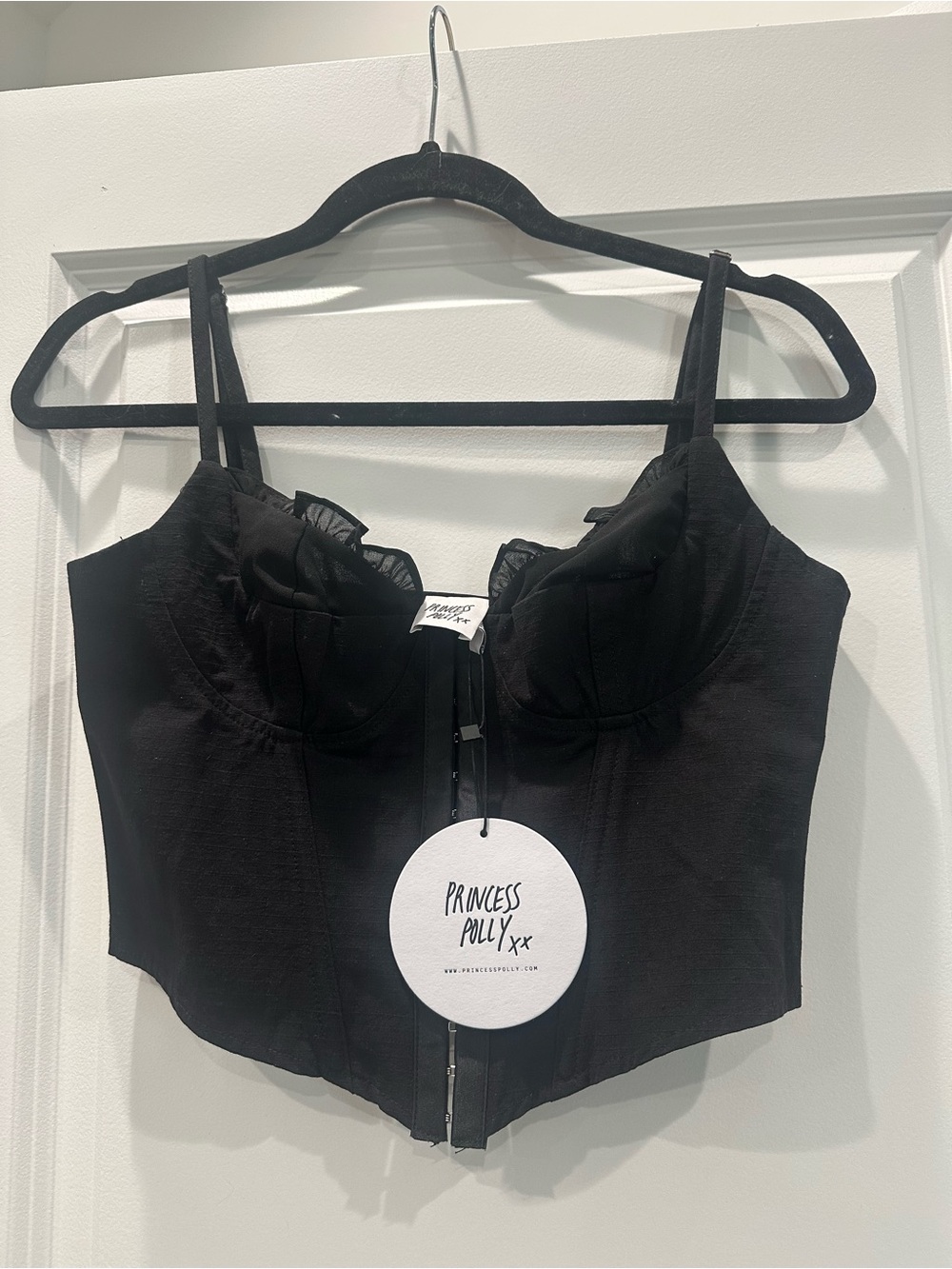 Princess Polly Black Corset Bustier Top